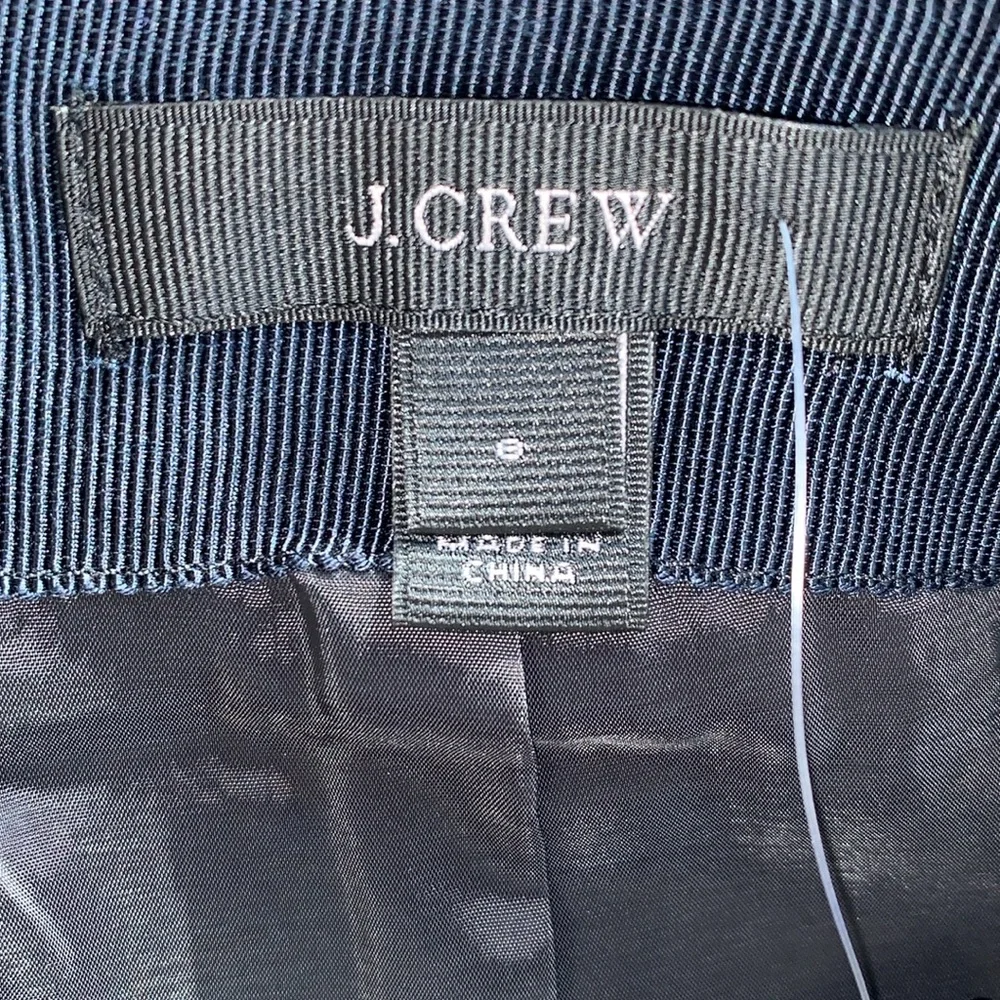 J.Crew Blue White Houndstooth Chic Pencil Skirt‎